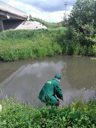 Отбор проб природной воды из р. Гардалинка и р. Шильна в республике Татарстан